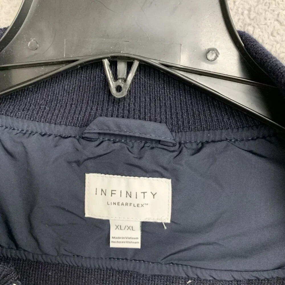 Infinity Linearflex Men's XL Navy Knit & Quilted Full-Zip Jacket G1925